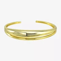 Silver Addiction Womens 14K Gold Over Silver Bangle Bracelet