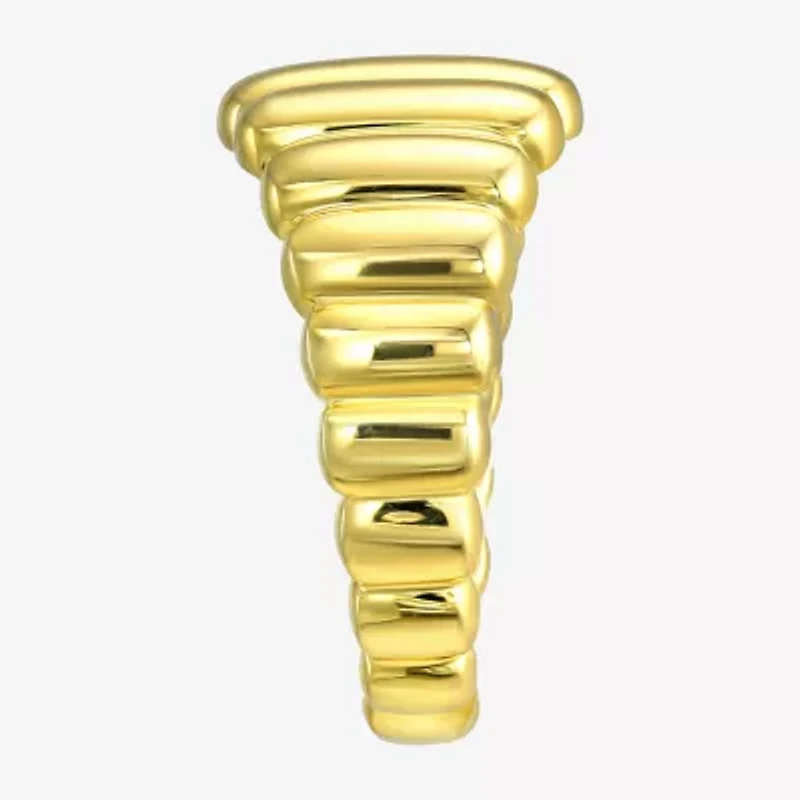 Silver Addiction Womens 11.5MM 14K Gold Over Band