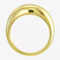 Silver Addiction Womens 14K Gold Over Silver Bypass  Band