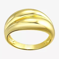 Silver Addiction Womens 14K Gold Over Silver Bypass  Band