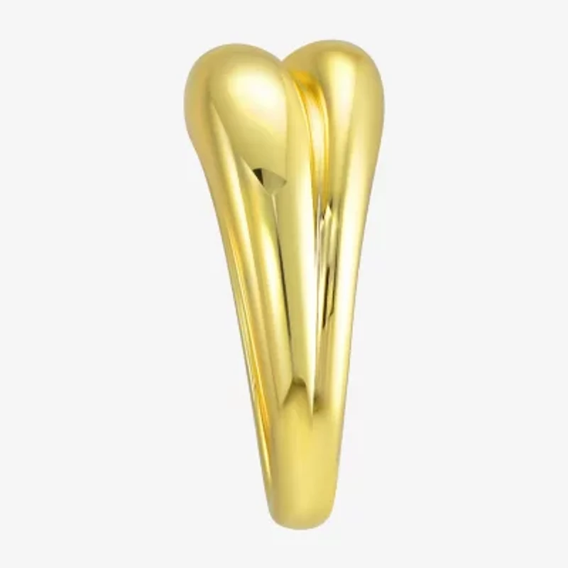 Silver Addiction Womens 14K Gold Over Silver Bypass  Band