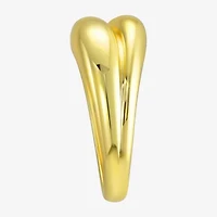 Silver Addiction Womens 14K Gold Over Silver Bypass  Band