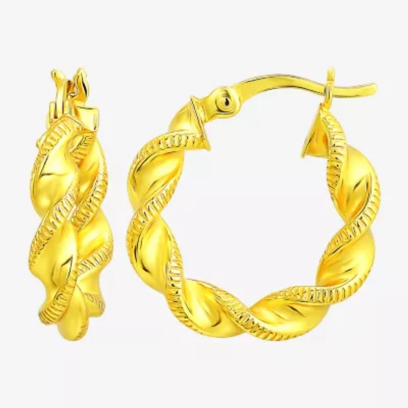 Womens 14K Gold Over Silver 3 Pair Earring Set
