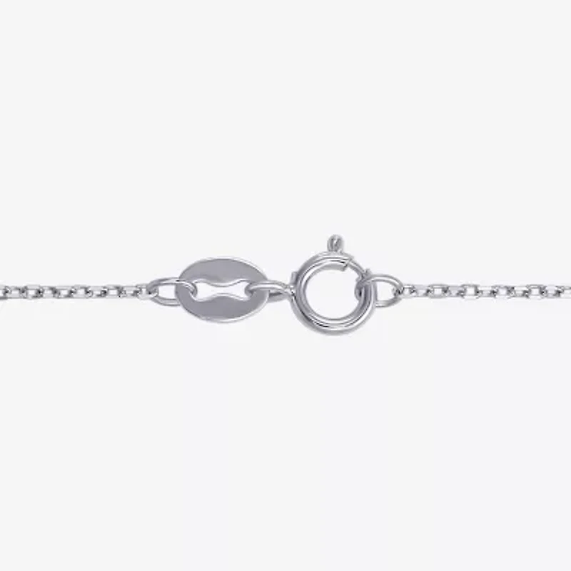 Womens Sterling Silver Heart 18 Inch Pendant Necklace