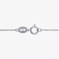 Womens Sterling Silver Heart 18 Inch Pendant Necklace