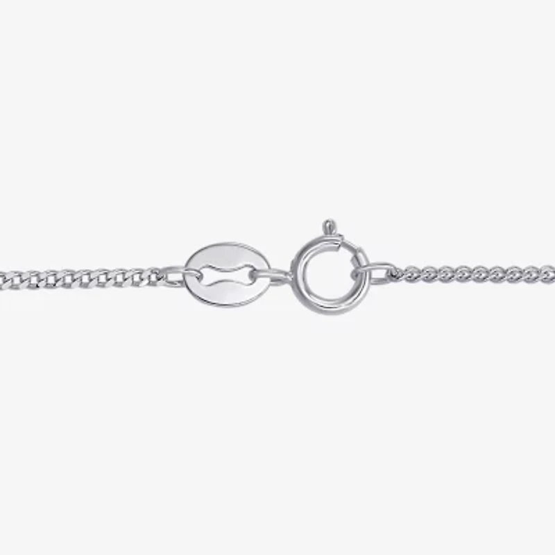 Womens Sterling Silver Heart 18 Inch Pendant Necklace