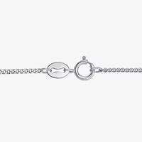 Womens Sterling Silver Heart 18 Inch Pendant Necklace