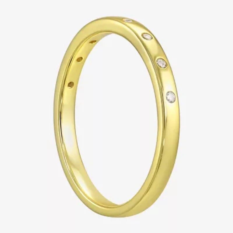 Silver Addiction Womens White Cubic Zirconia 14K Gold Over Silver Bridal Set