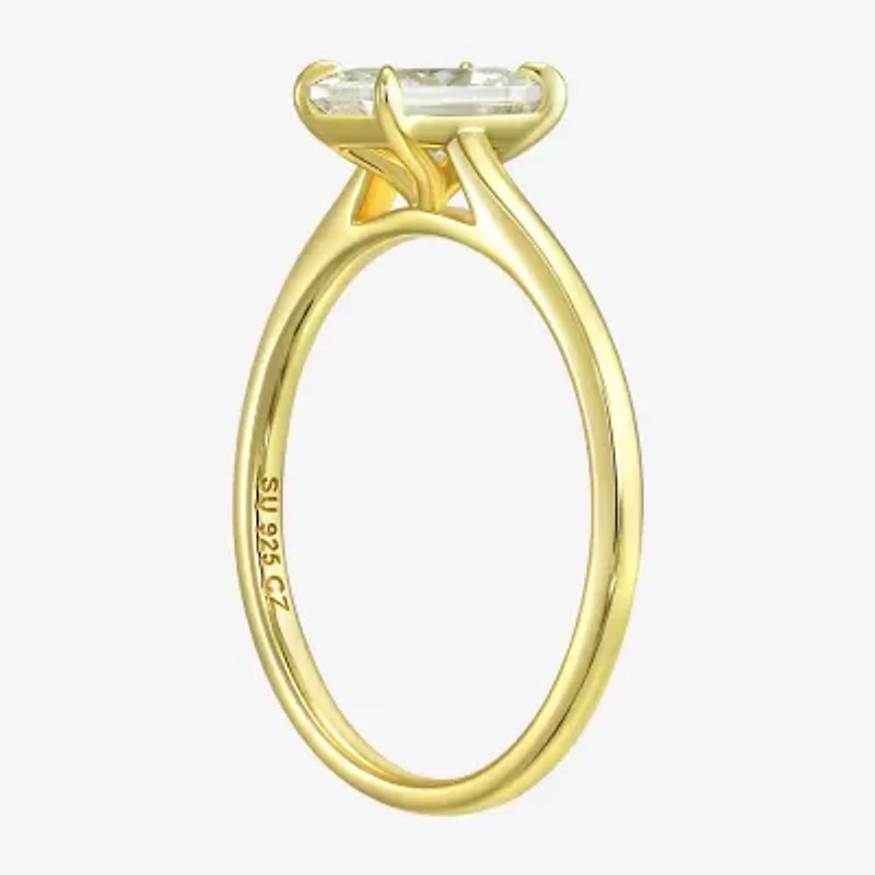 Silver Addiction Womens White Cubic Zirconia 14K Gold Over Silver Bridal Set