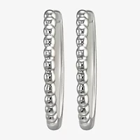 Womens Sterling Silver 17mm Hoop Earrings