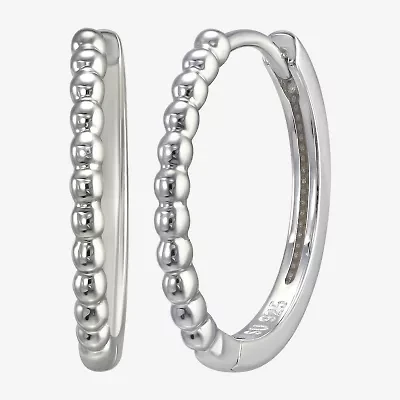 Womens Sterling Silver 17mm Hoop Earrings