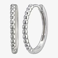 Womens Sterling Silver 17mm Hoop Earrings