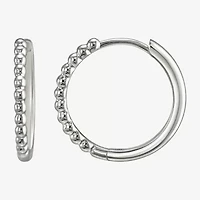 Womens Sterling Silver 17mm Hoop Earrings
