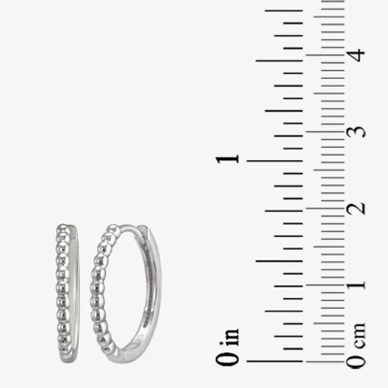 Womens Sterling Silver 17mm Hoop Earrings