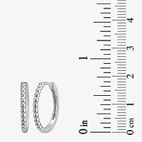 Womens Sterling Silver 17mm Hoop Earrings