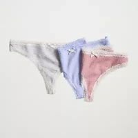 Arizona Body Cotton with Lace Thong