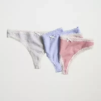 Arizona Body Cotton with Lace Thong