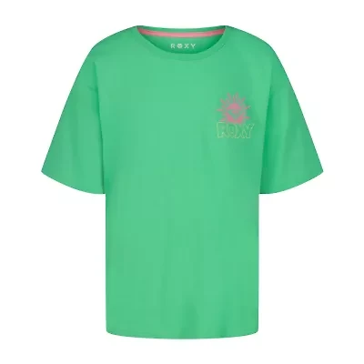 Roxy Big Kid Girls Crew Neck Short Sleeve Oversized Graphic T-Shirt