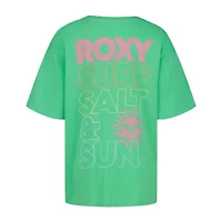 Roxy Big Kid Girls Crew Neck Short Sleeve Oversized Graphic T-Shirt