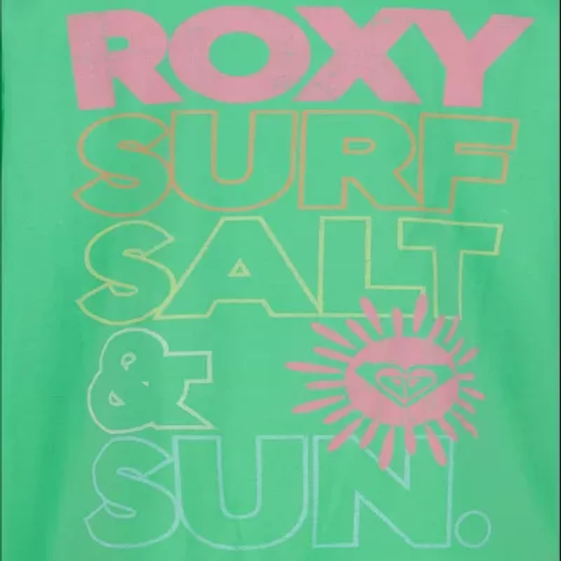 Roxy Big Kid Girls Crew Neck Short Sleeve Oversized Graphic T-Shirt