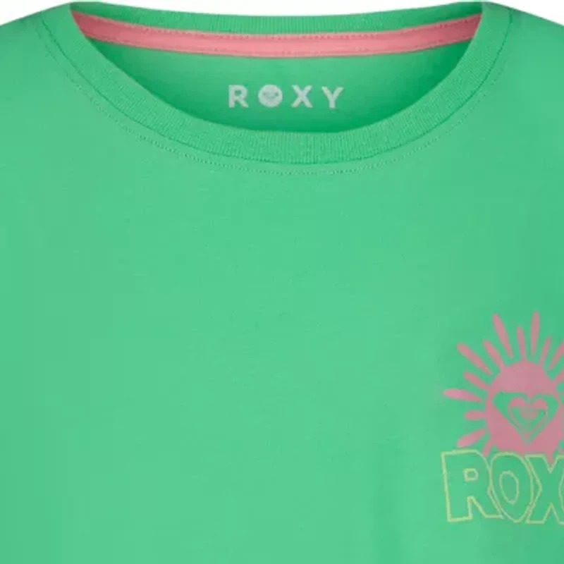 Roxy Big Kid Girls Crew Neck Short Sleeve Oversized Graphic T-Shirt