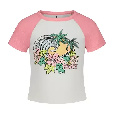 Roxy Big Kid Girls Crew Neck Short Sleeve Fitted Graphic T-Shirt