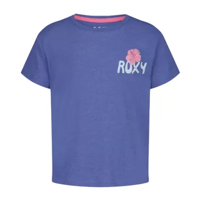 Roxy Big Kid Girls Crew Neck Short Sleeve Regular Fit Graphic T-Shirt