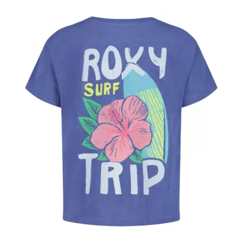 Roxy Big Kid Girls Crew Neck Short Sleeve Regular Fit Graphic T-Shirt