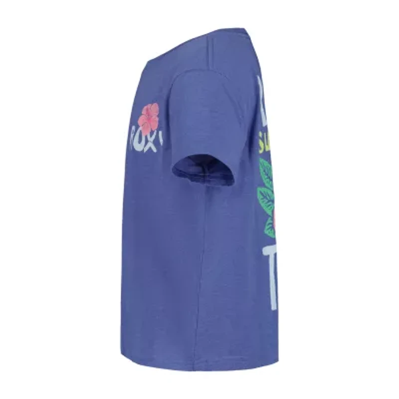 Roxy Big Kid Girls Crew Neck Short Sleeve Regular Fit Graphic T-Shirt