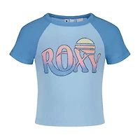 Roxy Big Kid Girls Crew Neck Short Sleeve Fitted Graphic T-Shirt