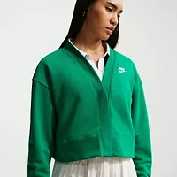 Nike Womens Y Neck Long Sleeve Cardigan