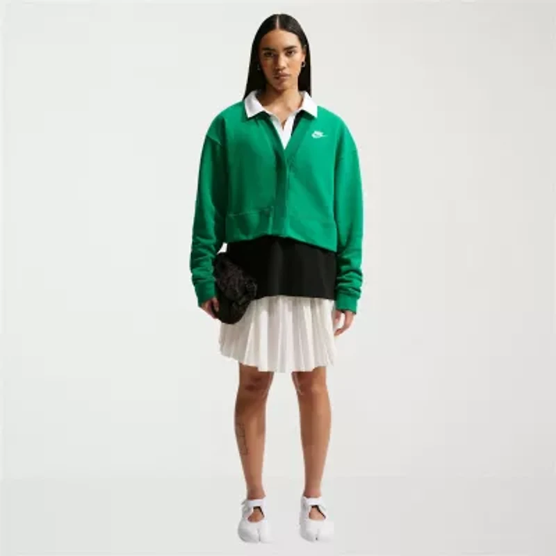 Nike Womens Y Neck Long Sleeve Cardigan