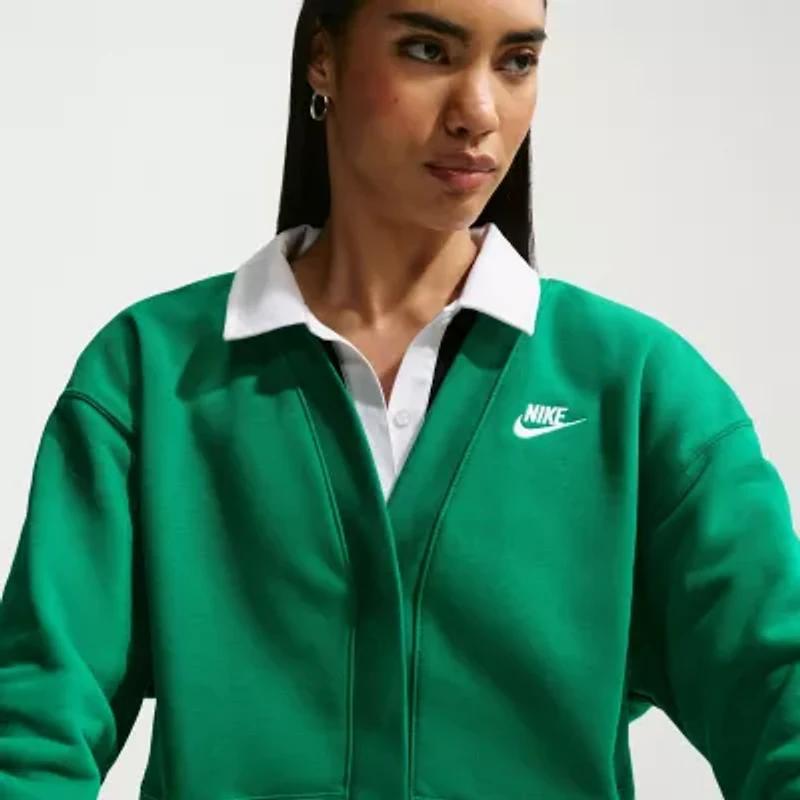 Nike Womens Y Neck Long Sleeve Cardigan