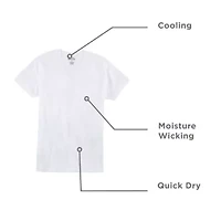 Stafford Dry + Cool Mens 4 Pack Short Sleeve V Neck Moisture Wicking T-Shirt Tall