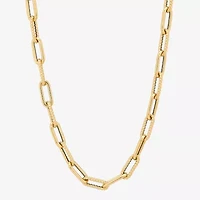 Womens 14K Gold Inch Link Necklace