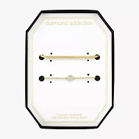 Diamond Addiction Womens 2-pc. Accent White Sterling Silver or Gold Over Bracelet Set