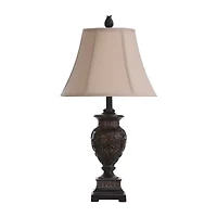 Stylecraft Dark Brown with Tappered Shade Table Lamp