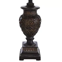 Stylecraft Dark Brown with Tappered Shade Table Lamp