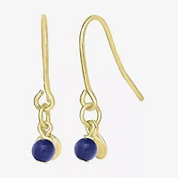 Silver Treasures 14K Gold Over Round Drop Earrings