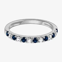 1/6 CT. T.W. Genuine Gemstone 10K Gold Wedding Band