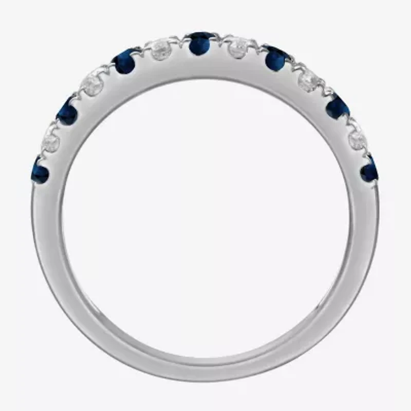 1/6 CT. T.W. Genuine Gemstone 10K Gold Wedding Band