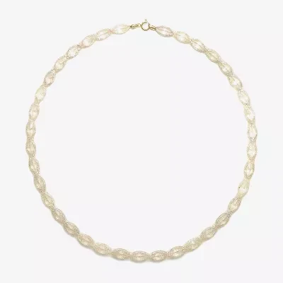 Made in Italy Womens 10K Gold 18 Inch Link Necklace