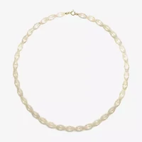 Made in Italy Womens 10K Gold 18 Inch Link Necklace