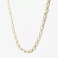 Made in Italy Womens 10K Gold 18 Inch Link Necklace