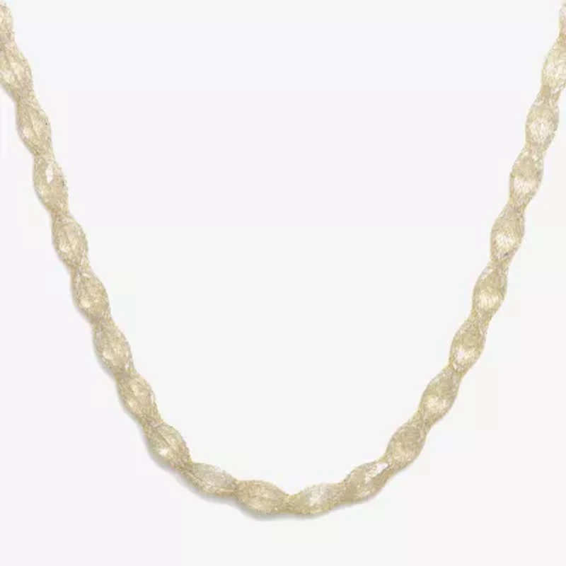 Made in Italy Womens 10K Gold 18 Inch Link Necklace