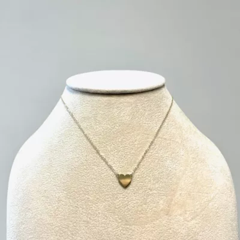 Made in Italy Womens 14K Gold Heart 18 Inch Pendant Necklace