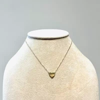 Made in Italy Womens 14K Gold Heart 18 Inch Pendant Necklace