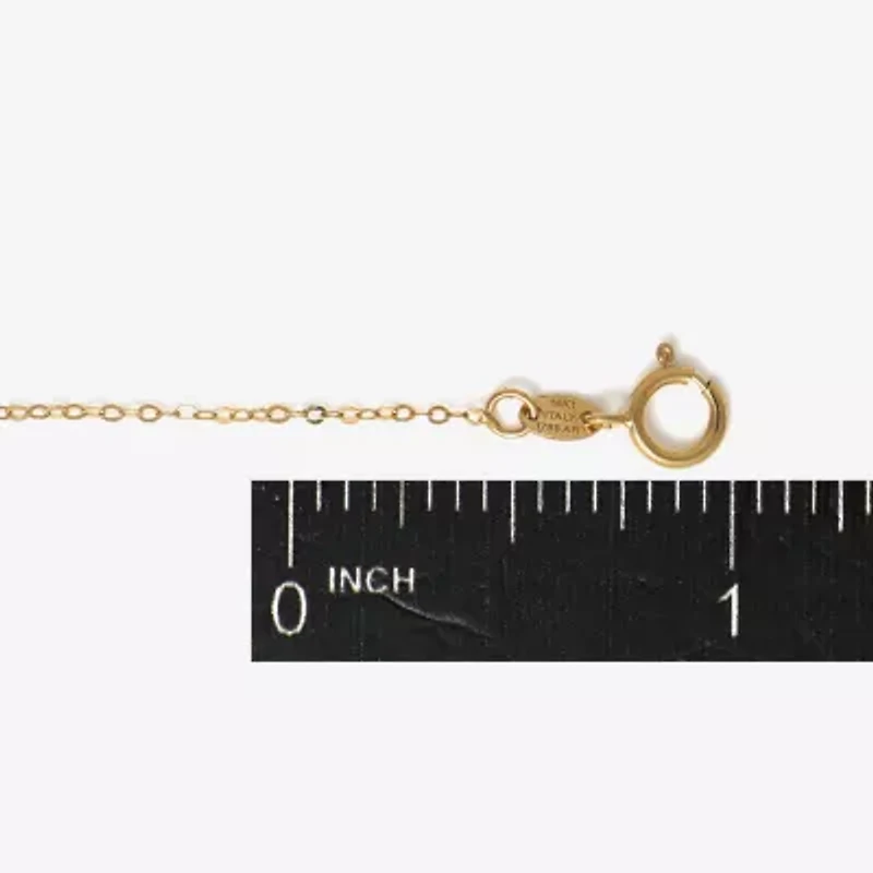 Made in Italy Womens 14K Gold Heart 18 Inch Pendant Necklace