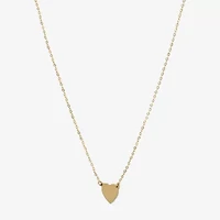 Made in Italy Womens 14K Gold Heart 18 Inch Pendant Necklace