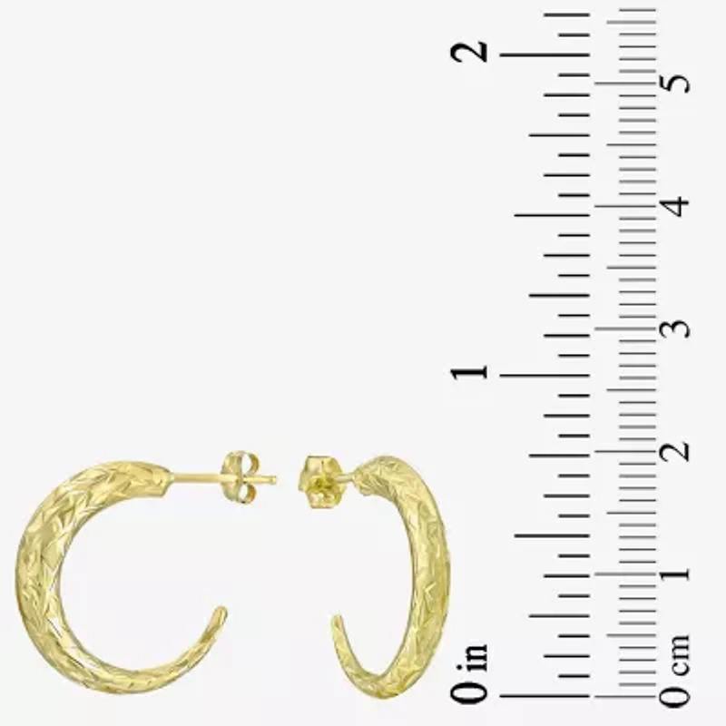 C-Hoop Womens 10K Gold 20mm Round Hoop Earrings